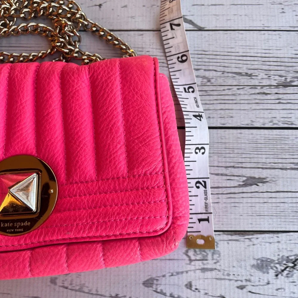 Kate‎ Spade RARE Bubblegum Pink Barbiecore Leather Crossbody Bag Purse Designer